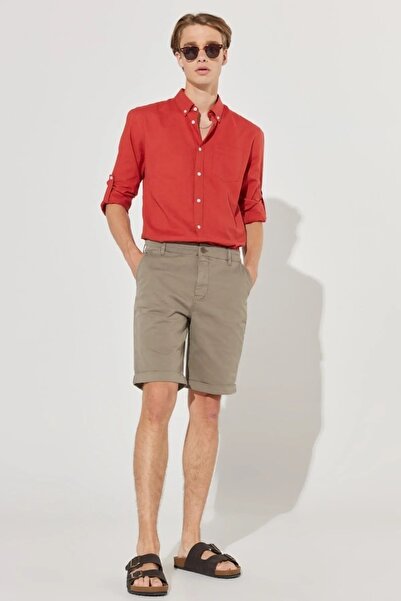 Lee Regular Fit Normal Kesim Normal Bel Haki Esnek Şort