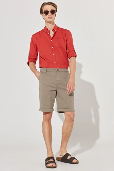 Lee Regular Fit Normal Kesim Normal Bel Haki Esnek Şort