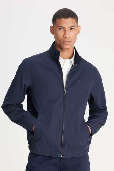 Lee Μπουφάν Regular Fit Normal Cut 100% βαμβακερό Navy Blue