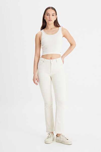 Lee Breese Fit Dar Kesim Yüksek Bel Geniş Paça Jean Kot Pantolon