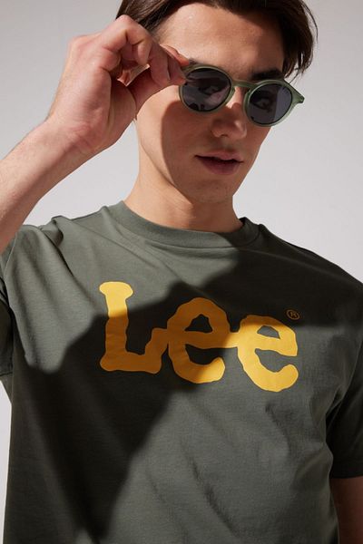 Lee Regular Fit Normal Cut Crew Neck 100% Cotton Logo T-Shirt