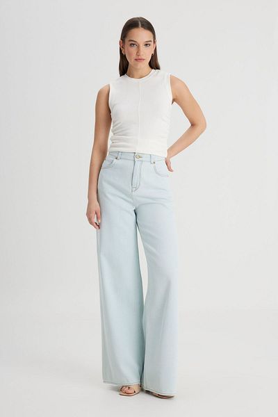 Lee Loose Fit High Waist Wide Leg 100% Cotton Jean Jeans