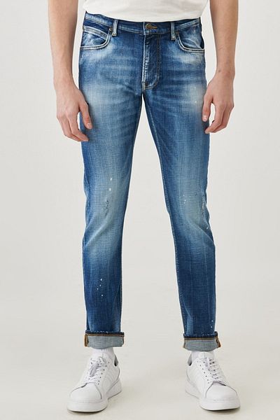 Lee Slim Fit-Jeans „Luke“ aus Stretch-Denim mit niedriger Taille