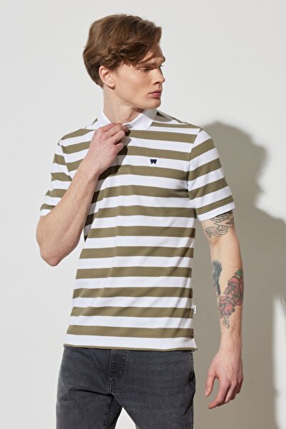 WRANGLER Regular Fit Normal Kesim %100 Pamuk Polo Yaka Çizgili Tişört