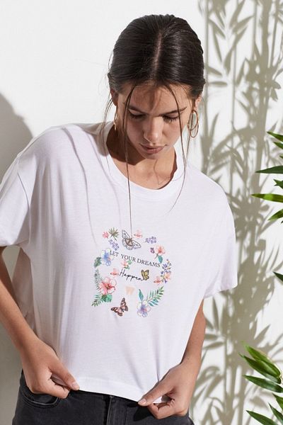 WRANGLER Loose Fit Crew Neck 100% Cotton Short Sleeve White T-Shirt