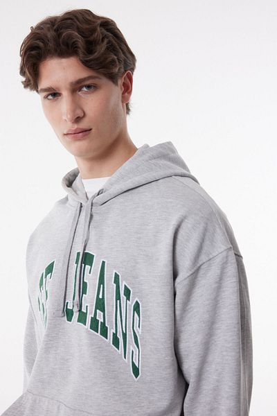 Lee Locker sitzendes, bequem geschnittenes Kapuzen-Sweatshirt mit Wickeldesign