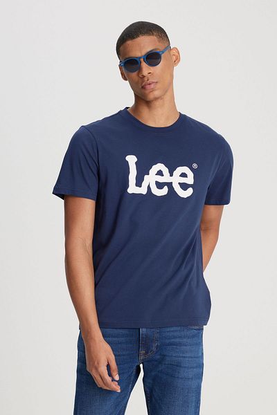 Lee Regular Fit Normal Cut Crew Neck 100% Cotton Logo T-Shirt