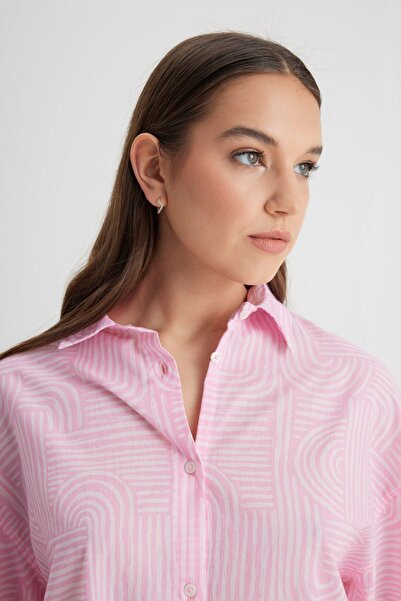 Lee Relaxed Fit Wide Cut 100% Cotton Pink Shirt