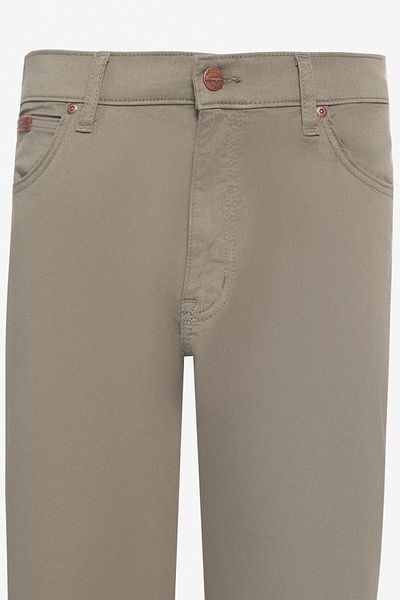 WRANGLER Olive Green Slim Fit Texas Trousers - Slim Fit normal Waist