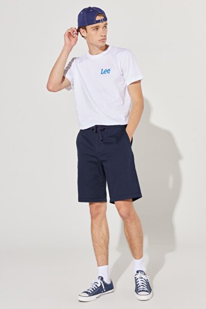 Lee Regular Fit Normal Kesim %100 Pamuk Normal Bel Lacivert Chino Şort