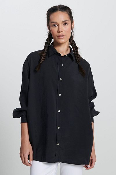 Lee Loose Fit Relaxed Fit Black Shirt