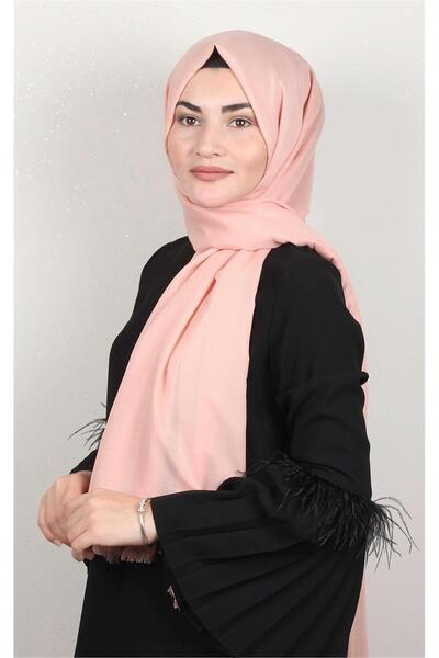 Eşarppark Pamuklu Düz Şal 2803-25 Somon