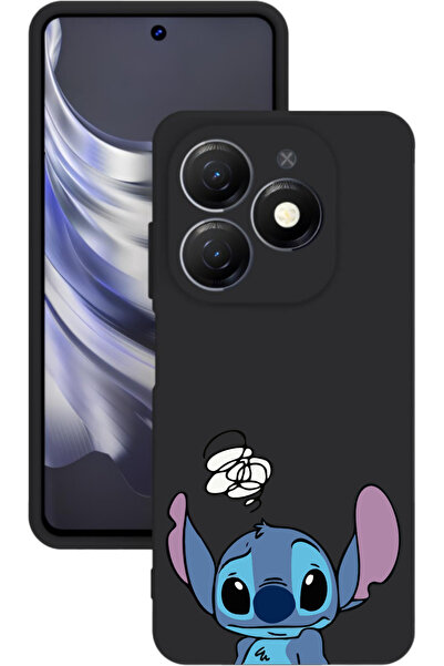 TECNO Spark 20 Baskılı ve Kamera Korumalı Siyah Renk Silikon Kılıf