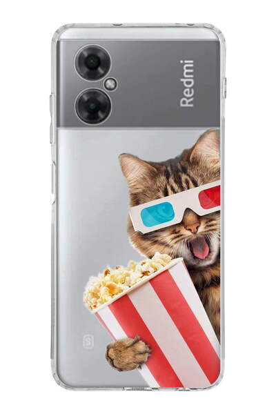 PrintiFy Cat 1 Camera Protected Transparent Case Compatible with Redmi Note 11