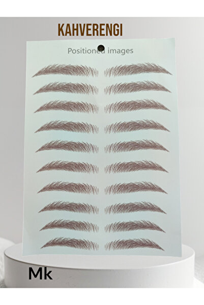 irtihal Kahverengi Kaş Dövmesi Sticker Kalıcı Suya Dayanıklı Doğal Kaş Dövme