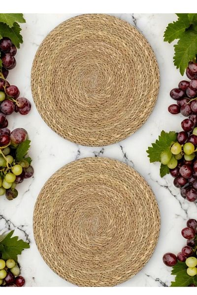 usin 35 Cm Răchită Rotunda Trivet Runner Farfurie Tigaie Oală Mat - Serviciu American