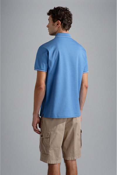 PAUL&SHARK MEN'S KNITTED POLOSHIRT C.WCOTTON