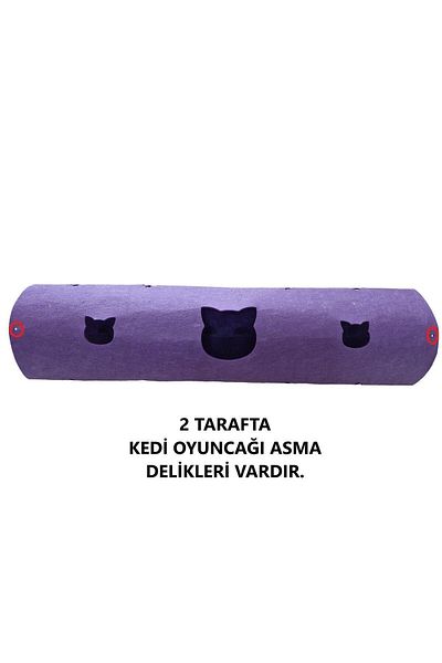 Next Craft 1.Quality 3mm Cat Tunnel Toy - 9 Color Options, 98 cm Cat and Paw Figure