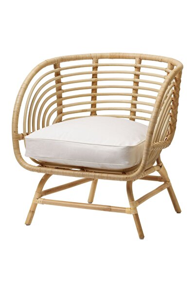 IKEA el dokuması rattan koltuk, rattan, minderli