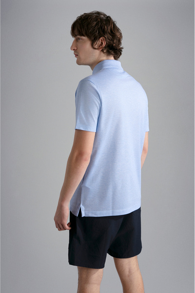 PAUL&SHARK MEN'S KNITTED POLOSHIRT C.WCOTTON