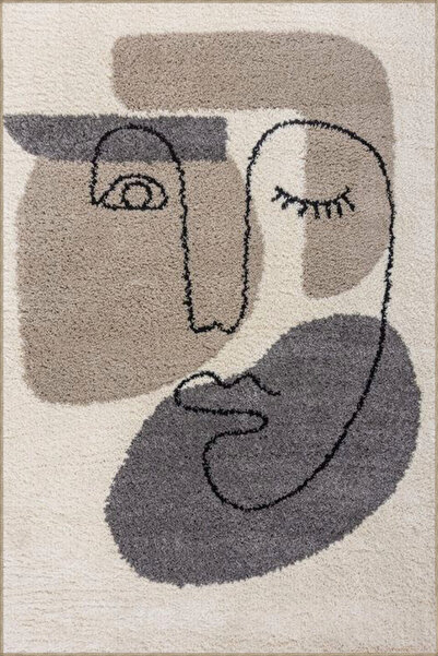 Rugs Modern Halı Mop Face Themed Patterned Woven Base Carpet and Washable Car...