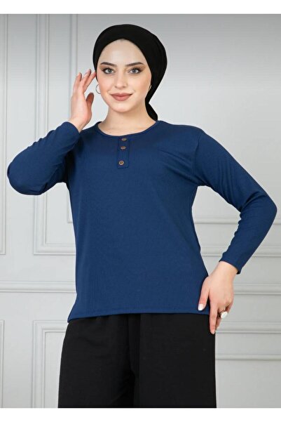 Generic Brand Women's Mother Comfortable Cut Loose Thin Corded Button Detaile...