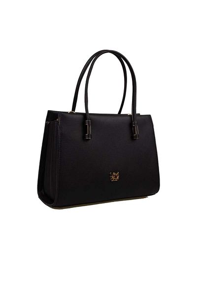 Levidor Black Luxury Women's Handbag - Classic Plain Design