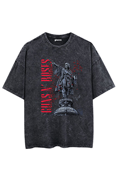 Ginevra Tricou oversize cu imprimeu Guns N' Roses lavabil unisex