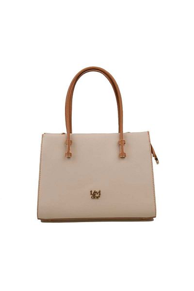 Levidor Luxury Women's Handbag - Cream Classic Plain Design
