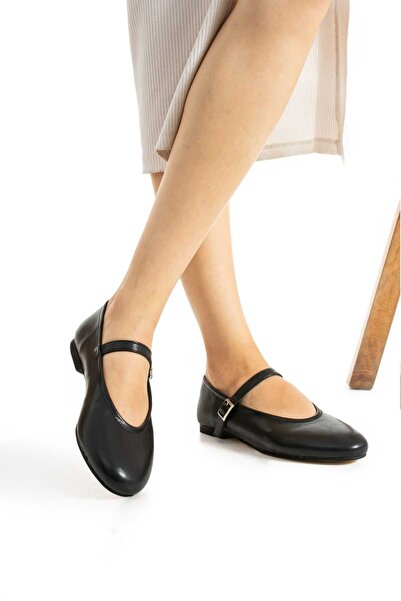 SHOW LİFE حذاء باليرينا نسائي بمقدمة مستديرة