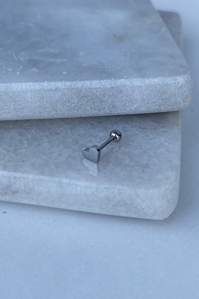 Jaida Moda Kadın Gümüş Kalp Figürlü Tragus Helix Piercing