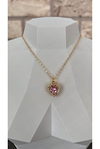 PLUVİA قلادة على شكل قلب باندورا باللون الوردي بتصميم خاص