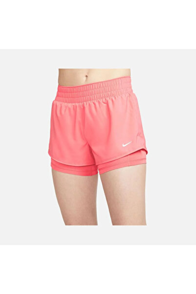 Nike Γυναικείο αθλητικό σορτς Dri-Fit μεσαίου ύψους 2-σε-1 - με ροζ κολάν, 8 ...