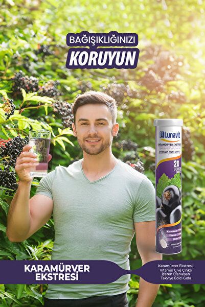 LUNAVİT KARAMÜRVER + VİT-C çinko içeren 20 Efervesan TB