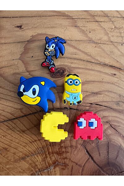 Crocs Jibbitz Terlik Süsü 5'li Sonic Minyon ve Pacman Set