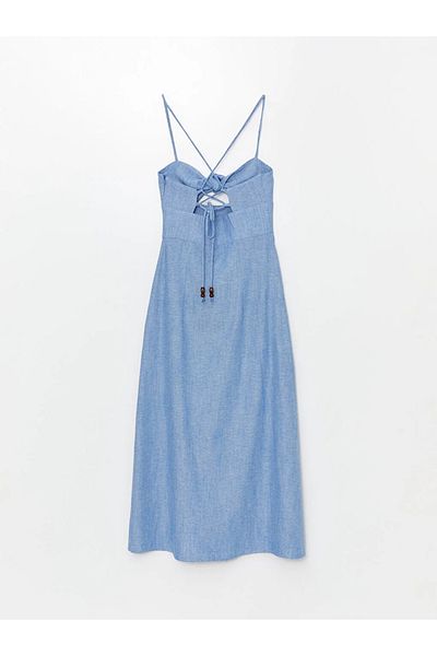 LC Waikiki LCW Vision - Rochie de damă cu bretele cu decolteu inimă