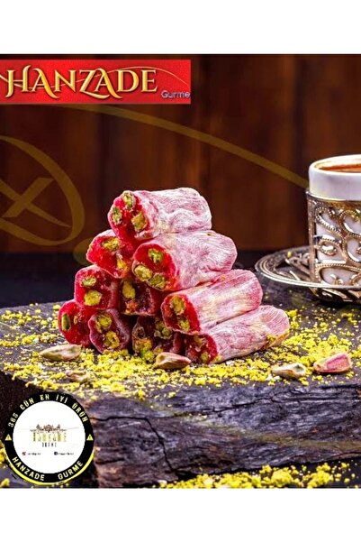 HANZADE GURME Antep Fıstıklı Narlı Afyon Lokum 250 gr Üstün Lezzet