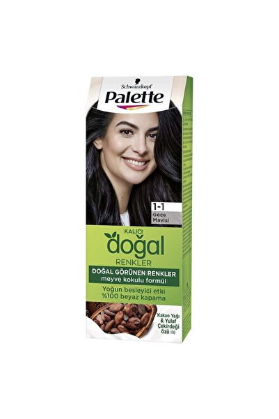 Palette Saç Boyası Kalıcı Doğal Renkler 1,1 Gece Mavisi