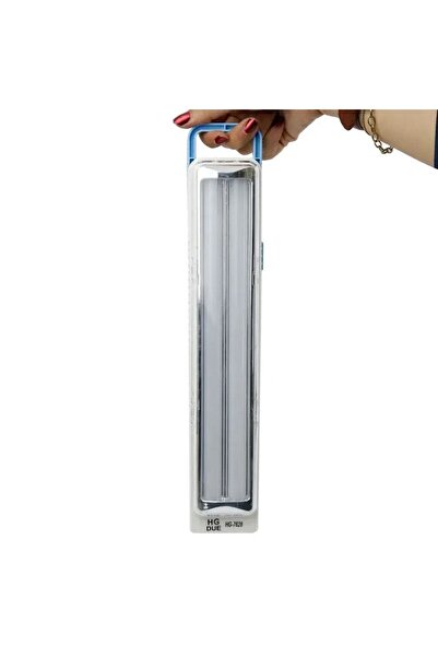 ROZIA 2 Floresan Tipli Acil Durum Şarjlı Led Lamba 2400 Mah Hg-7628 Işıldak