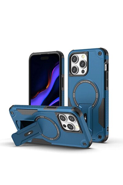 OSG Iphone 15 Pro Kılıf Magsafe Özellikli Stand Olabilen Lüx Tank