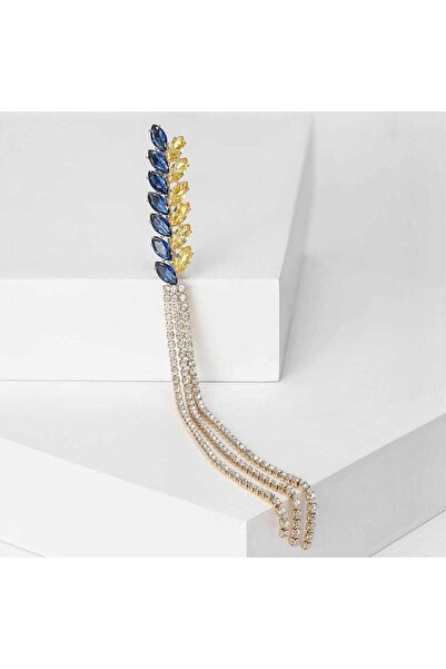 ESJ Kristal Taş Buğday Başağı Kadın Broş Ebat: 1,2*15,2 Cm
