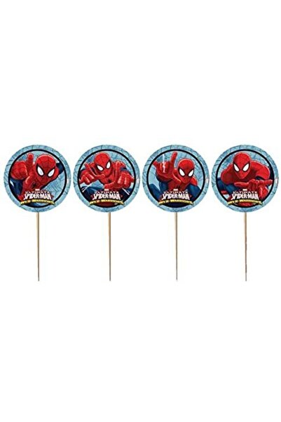SPIDERMAN 20 Adet Doğum Günü Parti Kürdan Sunum Kürdanı