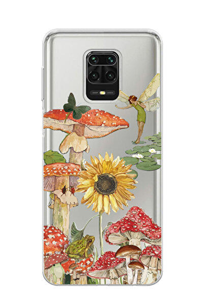 SUPER FRAME Xiaomi Redmi Note 9S - Redmi Note 9 PRO Uyumlu Mantar Tasarımlı Ş...