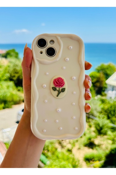 Go Aksesuar Flexible Silicone Case with 3D Toy Design Compatible with iPhone 13 and 14