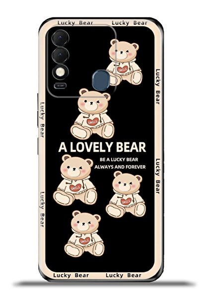 TECNO Spark 8T Kapak HD Renkli Dizayn Silikon Kılıf Kamera Koruma - Lucky Bear