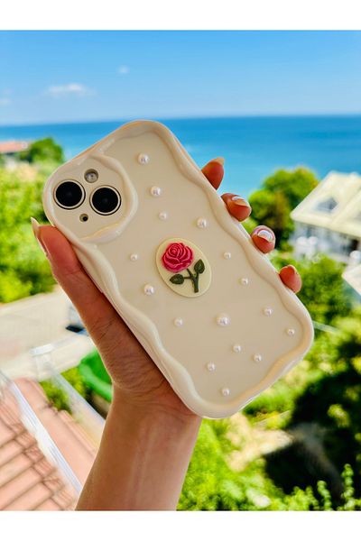 Go Aksesuar Flexible Silicone Case with 3D Toy Design Compatible with iPhone 13 and 14