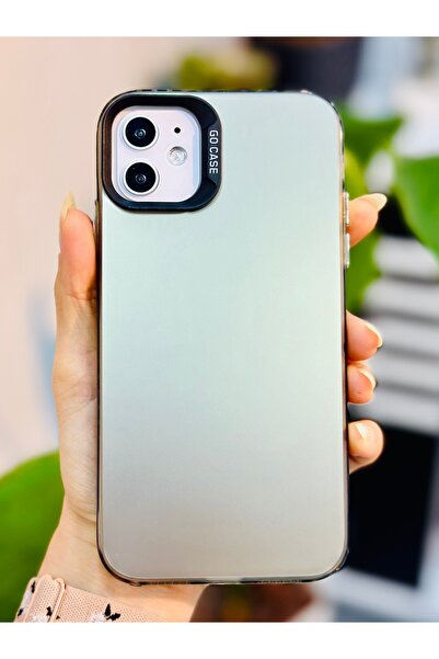 Go Aksesuar Iphone 11 Uyumlu (12 Görünümlü) KÖŞELİ Parmak İzi Bırakmaz Baskıl...