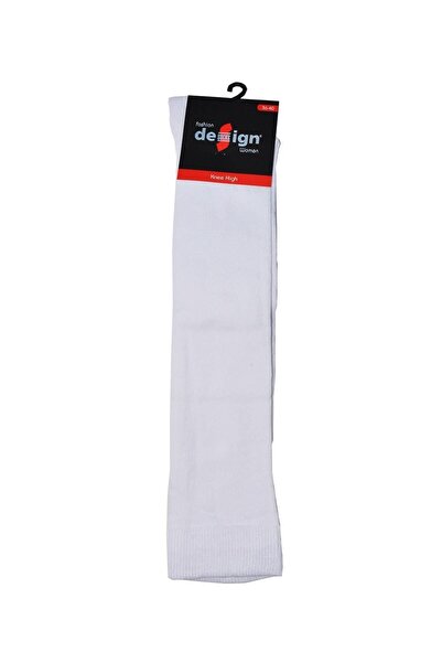 Design Socks Women's Plain White Cotton Knee Socks - Patterned Socks