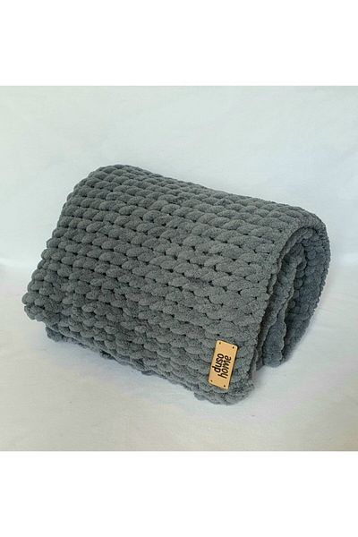 DUSOHOME Puffy TV Shawl Dark Gray 85*160