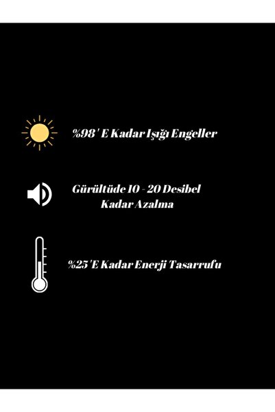 Karesi Blackout Karartma Güneşlik Fon Perde Pilesiz Tek Kanat